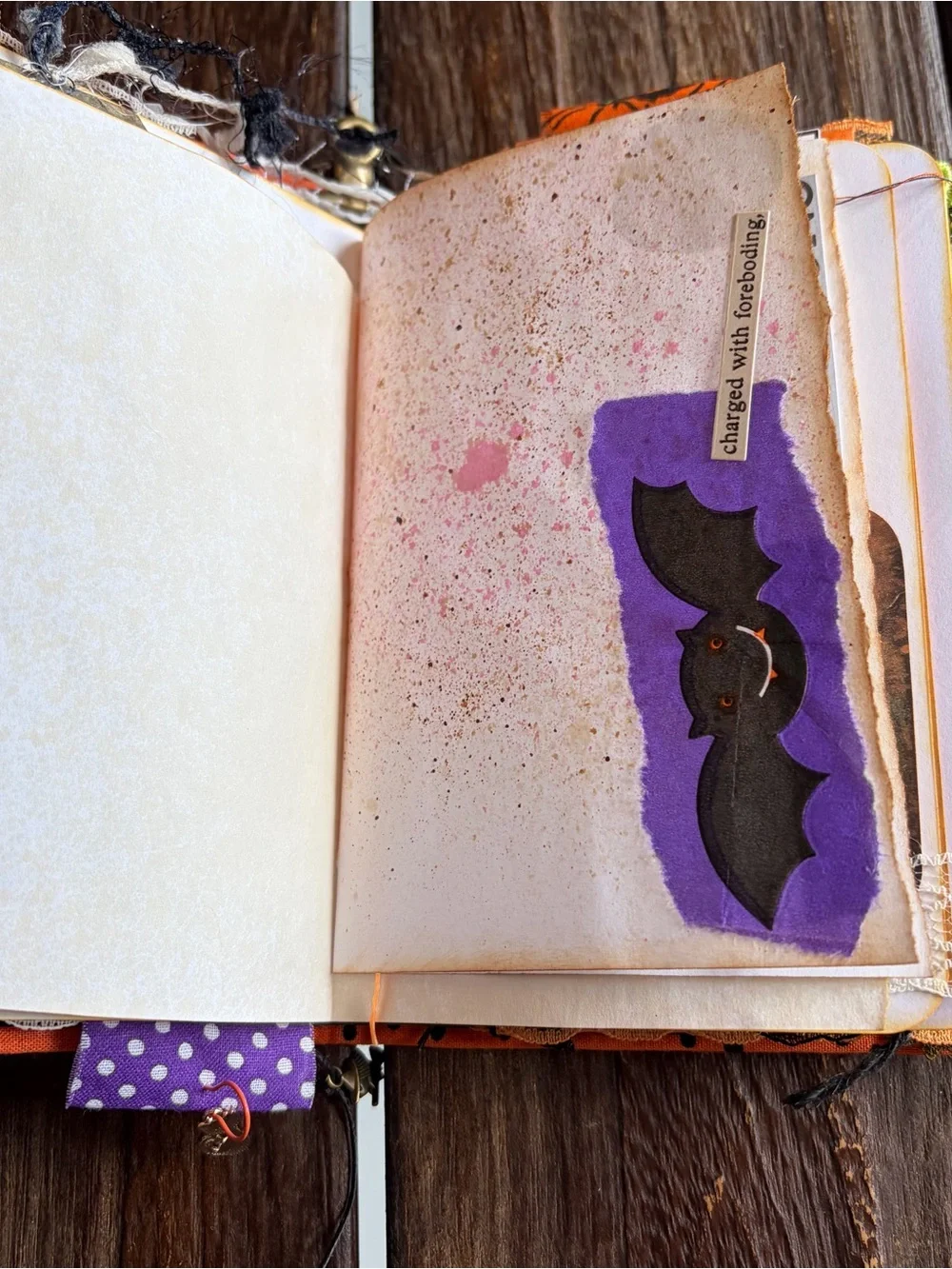 Halloween Junk Journal Small Handmade Decorated 3 Sig Pumpkin Jack O Lantern